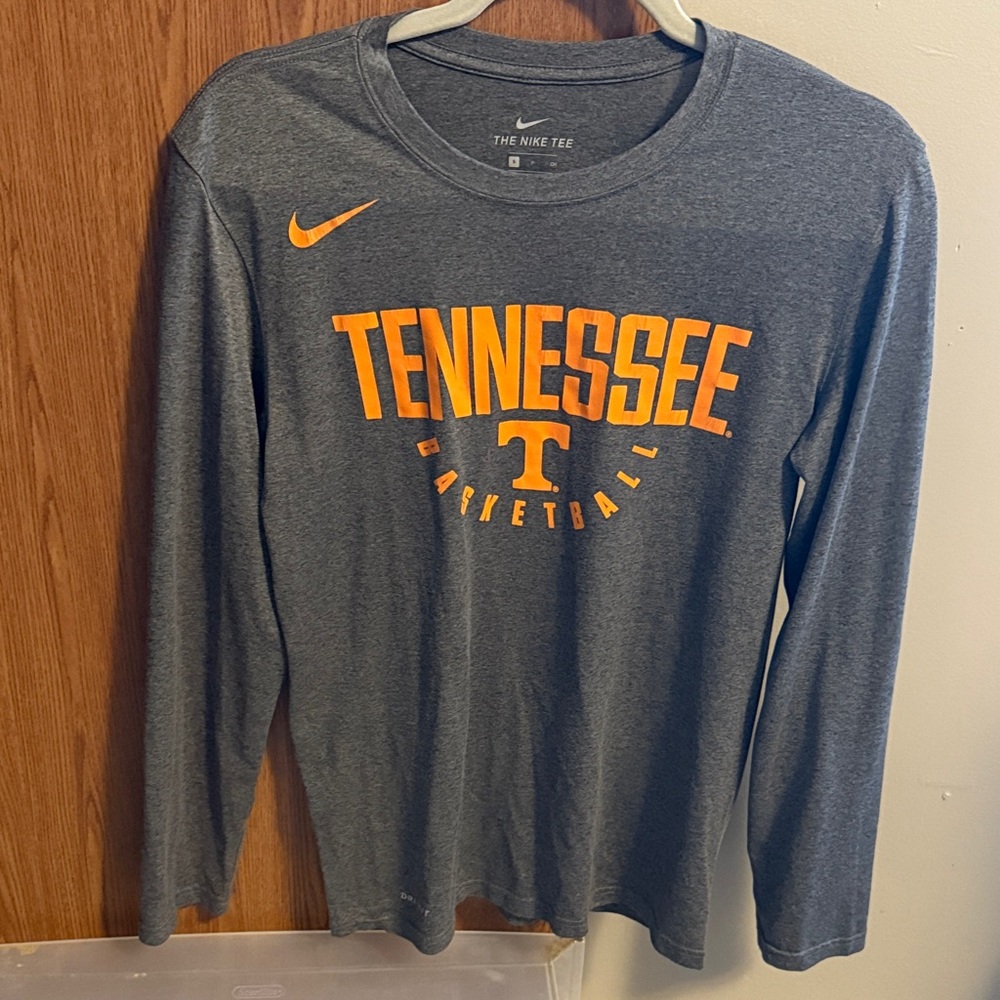 Nike Gray and Orange Tennessee Basketball Tee